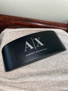 Armani Exchange AX Sunglasses Eyeglasses Hard Shell Case Black Logo